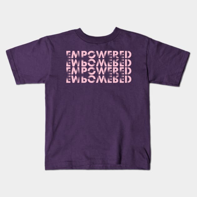 Empowered - Pink Edition Kids T-Shirt by Shapetrix